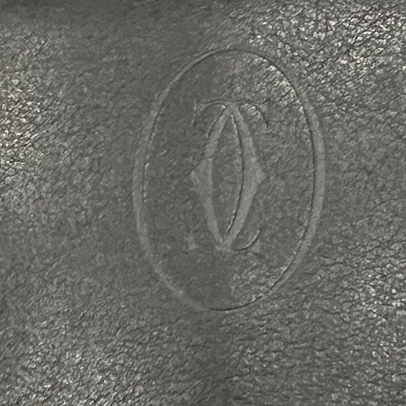 CARTIER: Black, Leather Double C Logo Wallet/Organizer #1308 - Picture 4 of 7